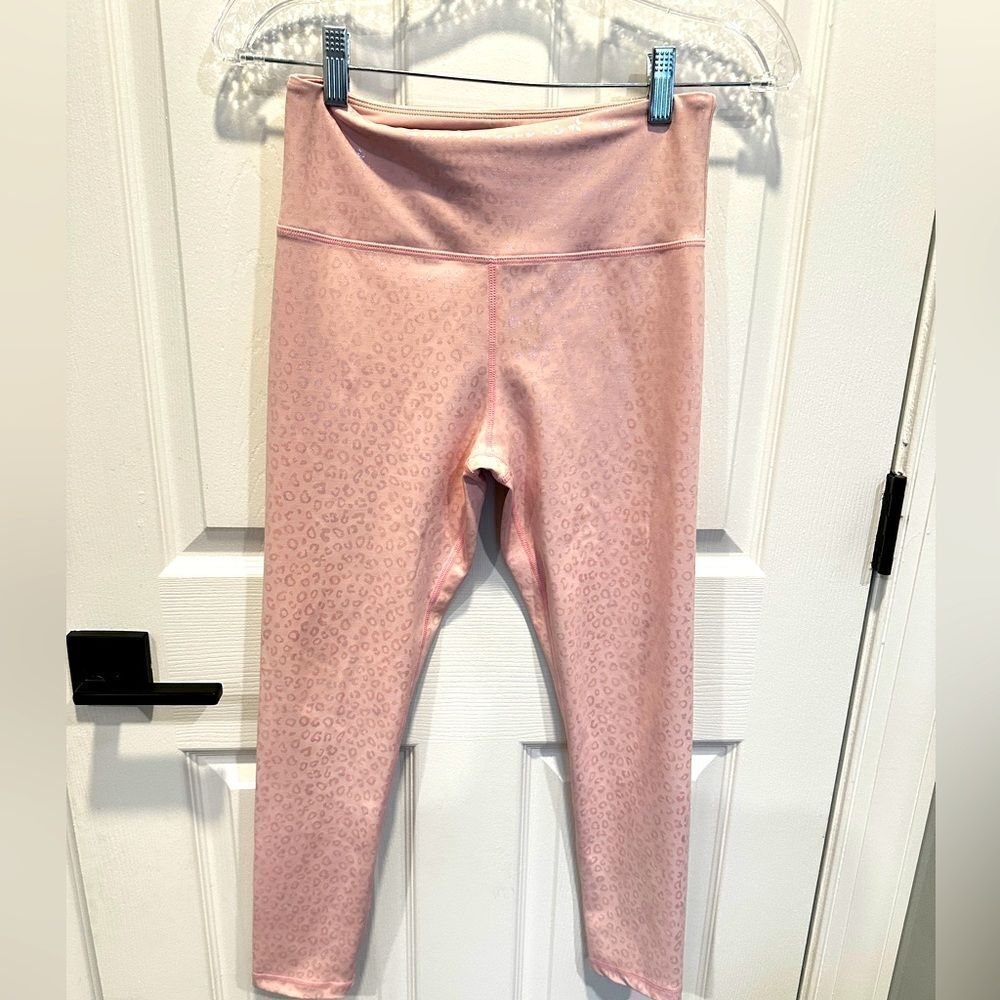 Zyia Active women's size 6/8 rainbow flash, leopard print pink leggings!